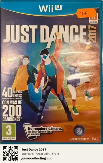 Just Dance 2017 Nintendo Wii U, Spain box front