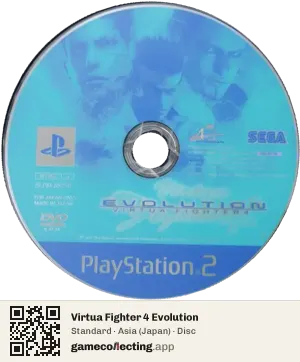 Virtua Fighter 4 Evolution PlayStation 2, Asia disc