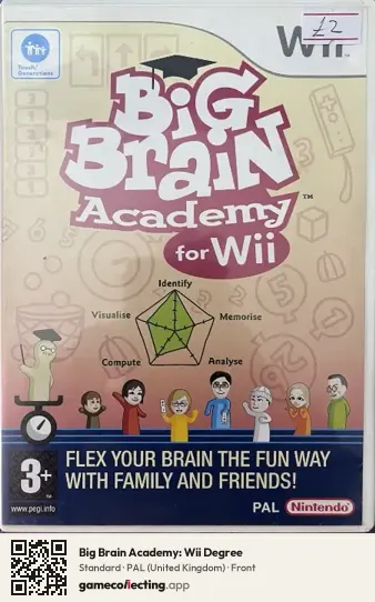 Big Brain Academy: Wii Degree Nintendo Wii, United Kingdom box front
