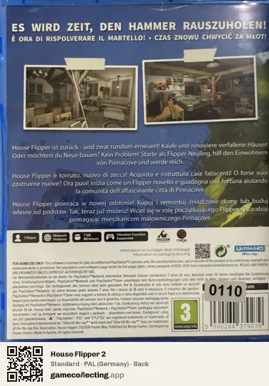 House Flipper 2 PlayStation 5, Germany box back