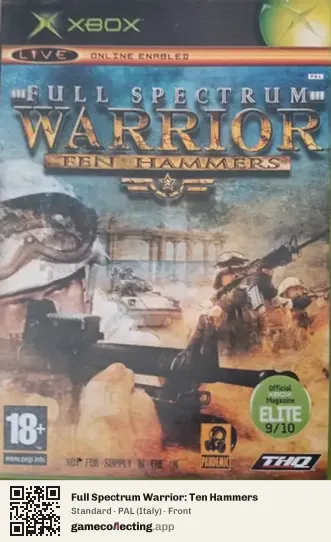 Full Spectrum Warrior: Ten Hammers Xbox, Italy box front