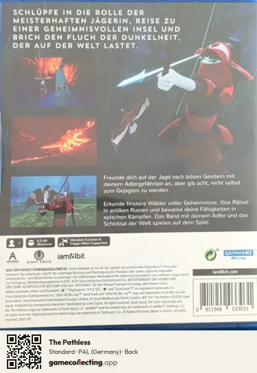 The Pathless PlayStation 5, Germany box back