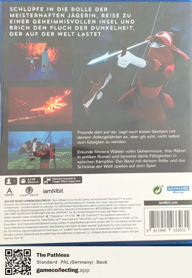 The Pathless PlayStation 5, Germany box back