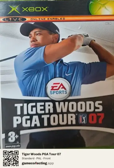 Tiger Woods PGA Tour 07 Xbox, PAL box front