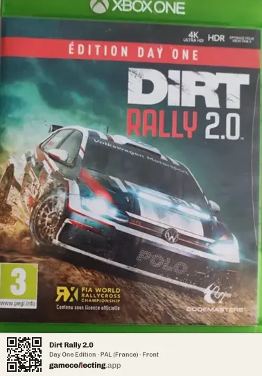 Dirt Rally 2.0 Xbox One, France box front