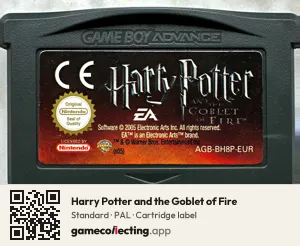 Harry Potter and the Goblet of Fire Game Boy Advance, PAL cartridge label