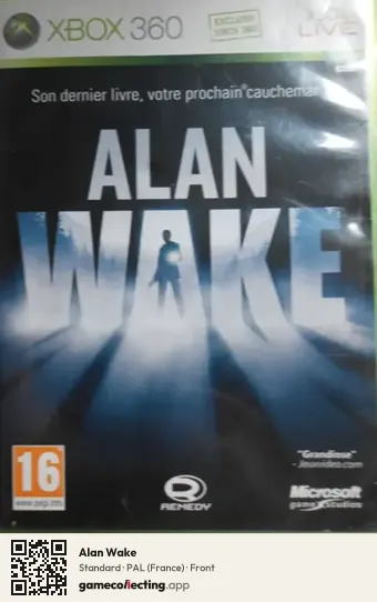Alan Wake Xbox 360, France box front