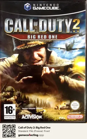 Call of Duty 2: Big Red One Nintendo GameCube, France box front