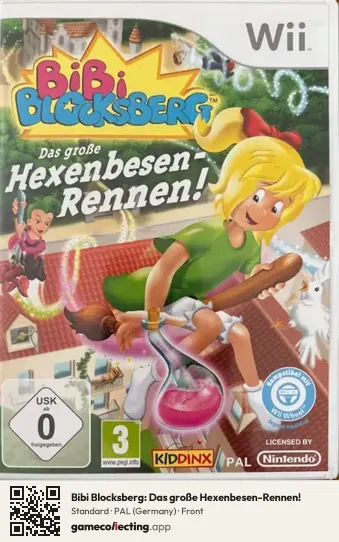 Bibi Blocksberg: Das große Hexenbesen-Rennen! Nintendo Wii, Germany box front