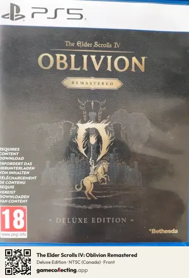 The Elder Scrolls IV: Oblivion Remastered PlayStation 5, Canada box front