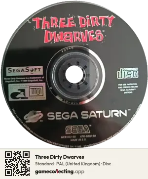 Three Dirty Dwarves Sega Saturn, PAL disc
