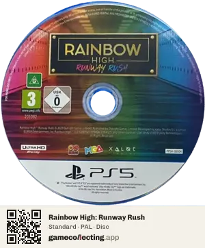 Rainbow High: Runway Rush PlayStation 5, PAL disc