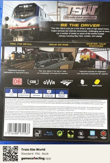 Train Sim World PlayStation 4, PAL box back