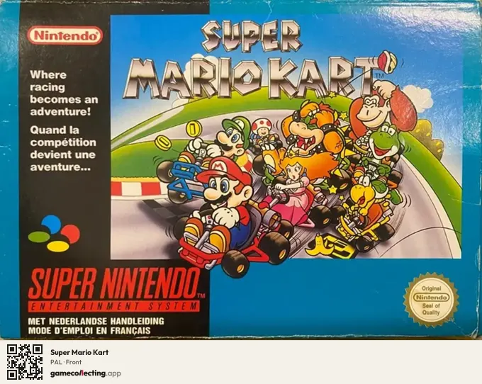 Super Mario Kart Super Nintendo Entertainment System, PAL box front