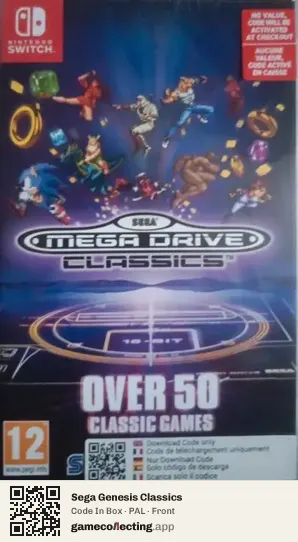 Sega Genesis Classics Nintendo Switch, PAL box front