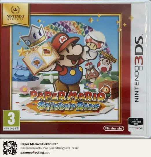 Paper Mario: Sticker Star Nintendo 3DS, United Kingdom box front