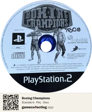 Boxing Champions PlayStation 2, PAL disc