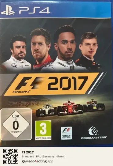 F1 2017 PlayStation 4, Germany box front