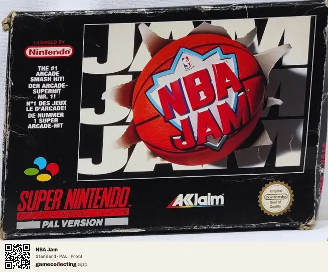 NBA Jam Super Nintendo Entertainment System, PAL box front