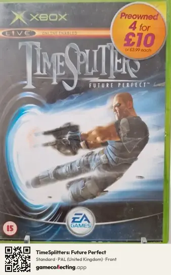 TimeSplitters: Future Perfect Xbox, United Kingdom box front
