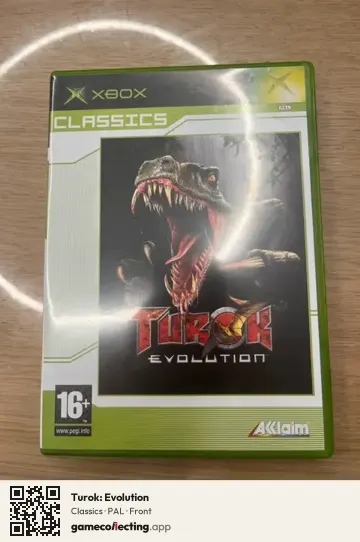 Turok: Evolution Xbox, PAL box front