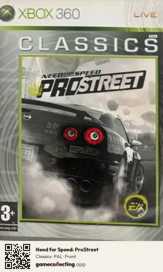 Need for Speed: ProStreet Xbox 360, PAL box front