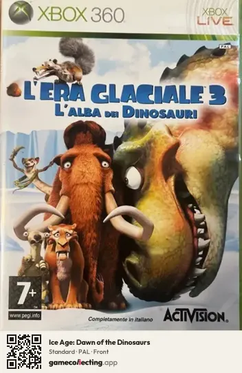Ice Age: Dawn of the Dinosaurs Xbox 360, PAL box front