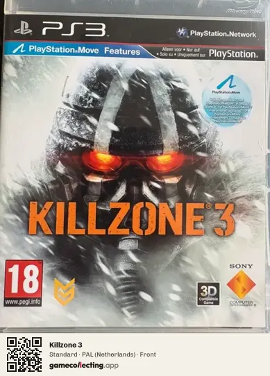 Killzone 3 PlayStation 3, Netherlands box front