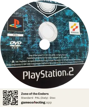 Zone of the Enders PlayStation 2, PAL disc
