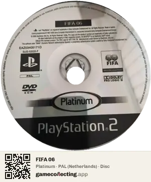 FIFA 06 PlayStation 2, PAL disc
