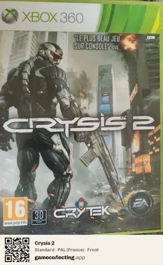 Crysis 2 Xbox 360, France box front