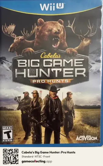 Cabela's Big Game Hunter: Pro Hunts Nintendo Wii U, NTSC box front