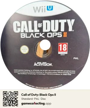 Call of Duty: Black Ops II Nintendo Wii U, PAL disc