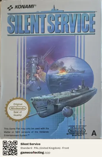 Silent Service Nintendo Entertainment System, United Kingdom box front