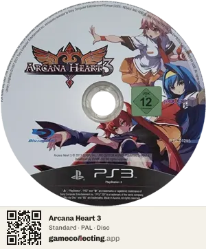 Arcana Heart 3 PlayStation 3, PAL disc