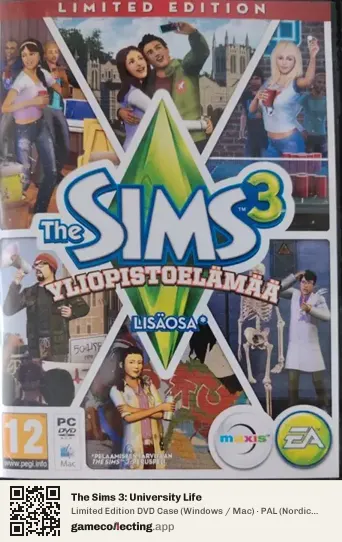 The Sims 3: University Life Computer, Nordic countries box front