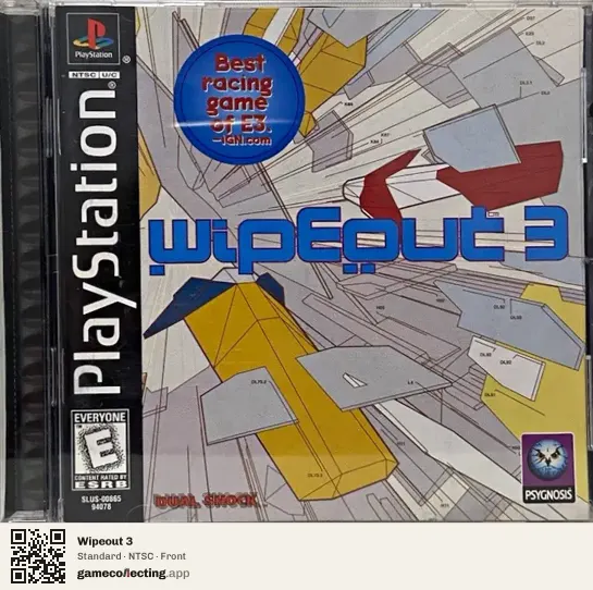 Wipeout 3 PlayStation, NTSC box front
