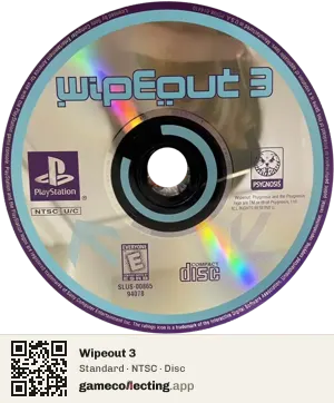 Wipeout 3 PlayStation, NTSC disc