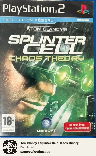 Tom Clancy's Splinter Cell: Chaos Theory PlayStation 2, PAL box front