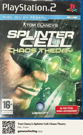 Tom Clancy's Splinter Cell: Chaos Theory PlayStation 2, PAL box front