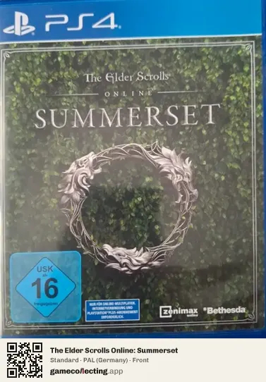 The Elder Scrolls Online: Summerset PlayStation 4, Germany box front
