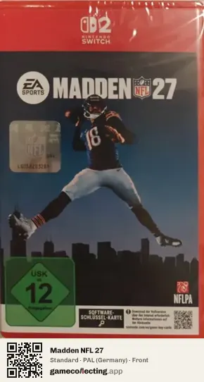 Madden NFL 27 Nintendo Switch 2, Germany box front