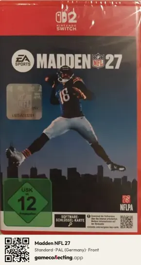 Madden NFL 27 Nintendo Switch 2, Germany box front