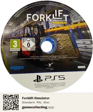 Forklift Simulator PlayStation 5, PAL disc