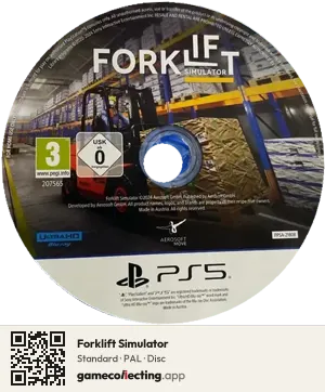 Forklift Simulator PlayStation 5, PAL disc