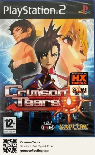 Crimson Tears PlayStation 2, Spain box front