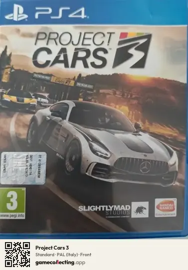 Project Cars 3 PlayStation 4, Italy box front