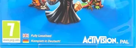 Skylanders: Trap Team, the PEGI square on its front