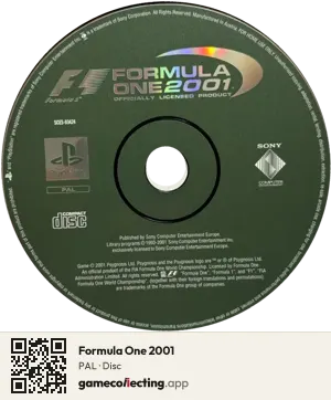 Formula One 2001 PlayStation, PAL disc