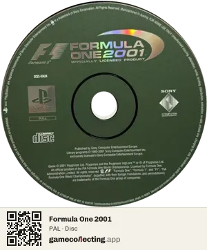Formula One 2001 PlayStation, PAL disc